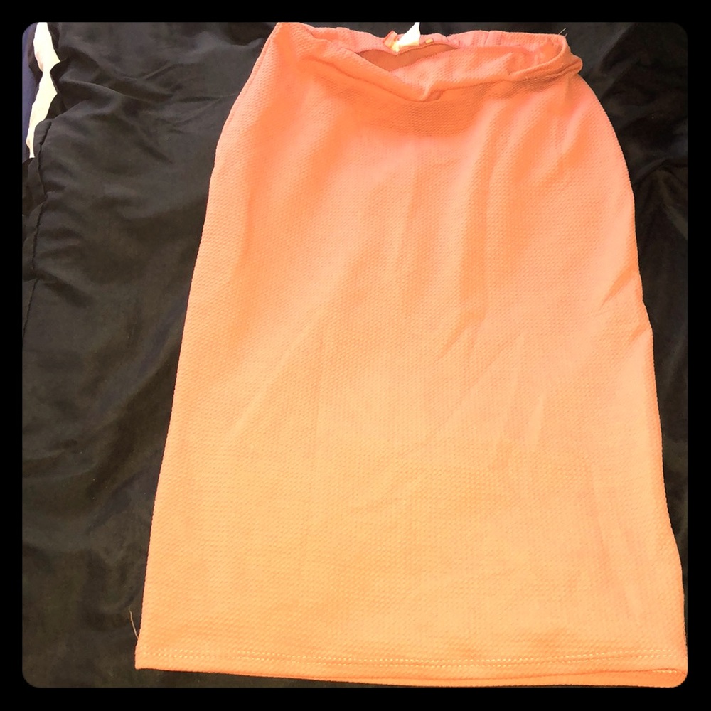 Peach knee skirt